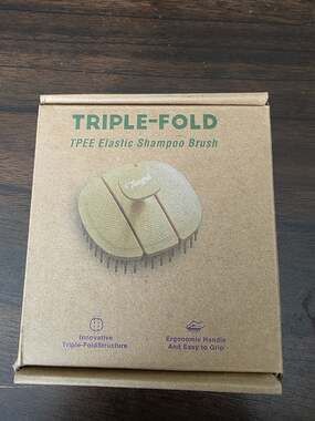 New Sealed Farenheit Triple-Fold TPEE Elastic Shampoo Brush